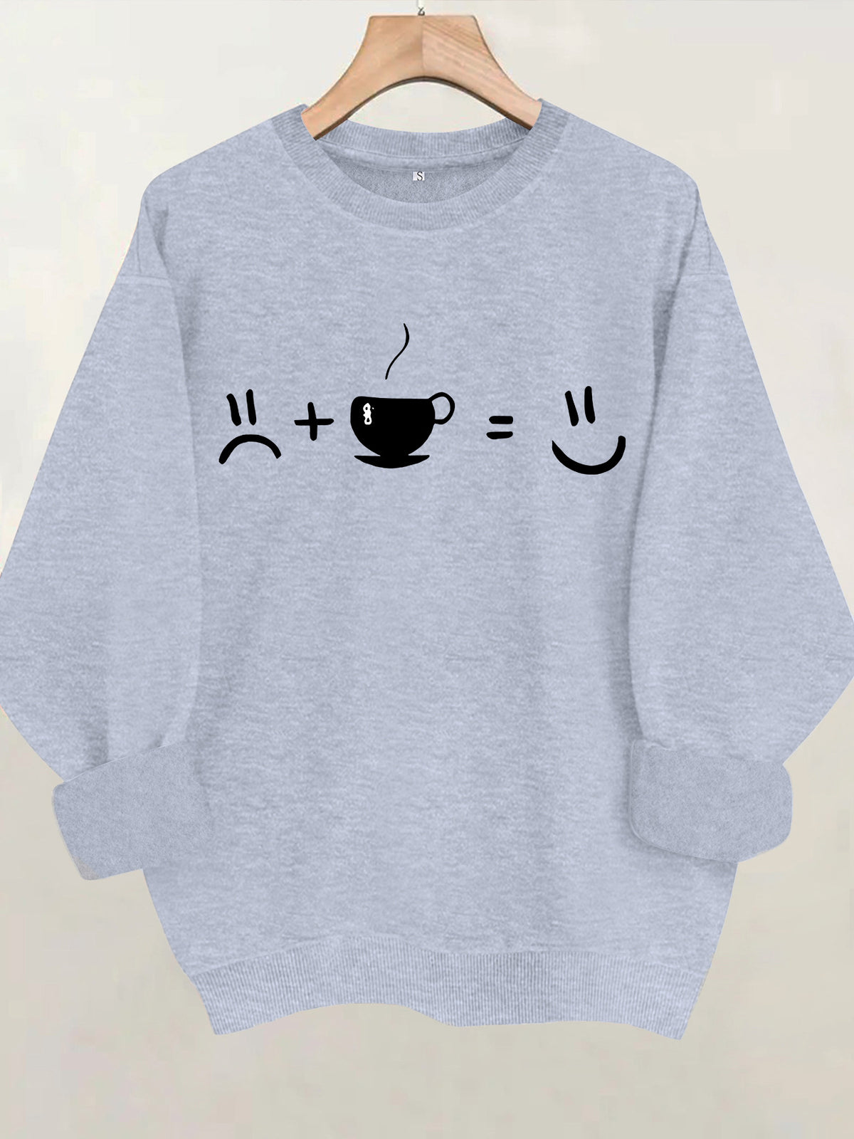 Round neck fleece hoodie