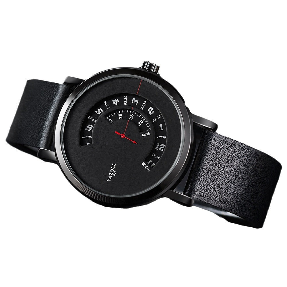 Fashion Rotary Non-Mechanical Quartz Watch Men's Wristwatch Yazole Men's Watch