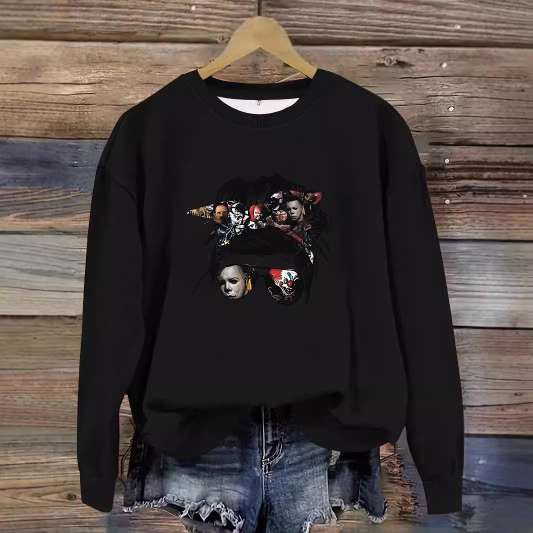 Printed pullover sweatshirt sweatshirt
