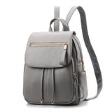 Soft leather backpack travel bag