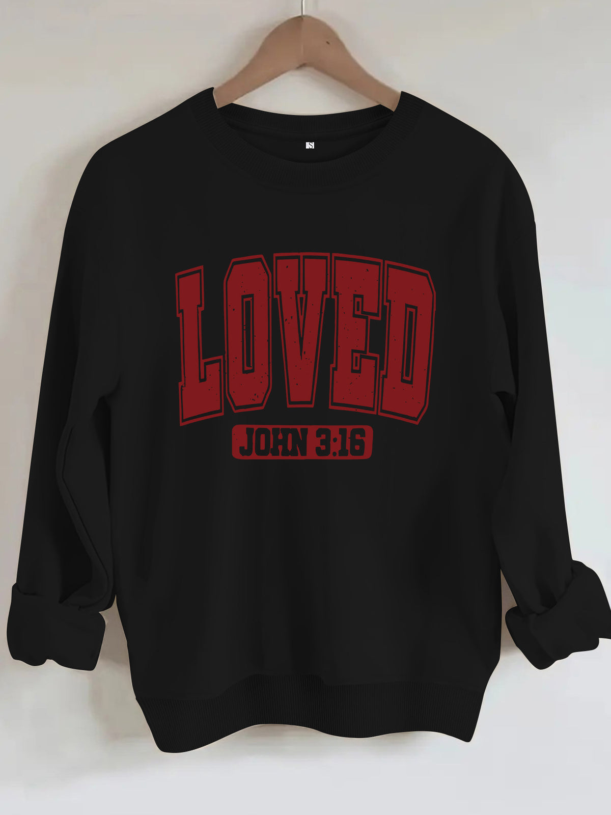 Loose velvet sweatshirt