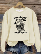 Printed pullover sweatshirt sweatshirt