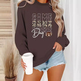 Round neck GAME printed pullover sweatshirt sweatshirt