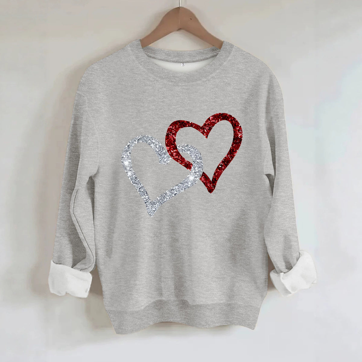 Printed loose women's fleece hoodie