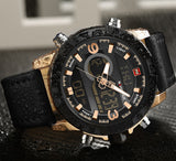 NAVIFORCE Luxury Brand Men Analog Digital Leather Sports Watches Men's Army Military Watch Man Quartz Clock Relogio Masculino