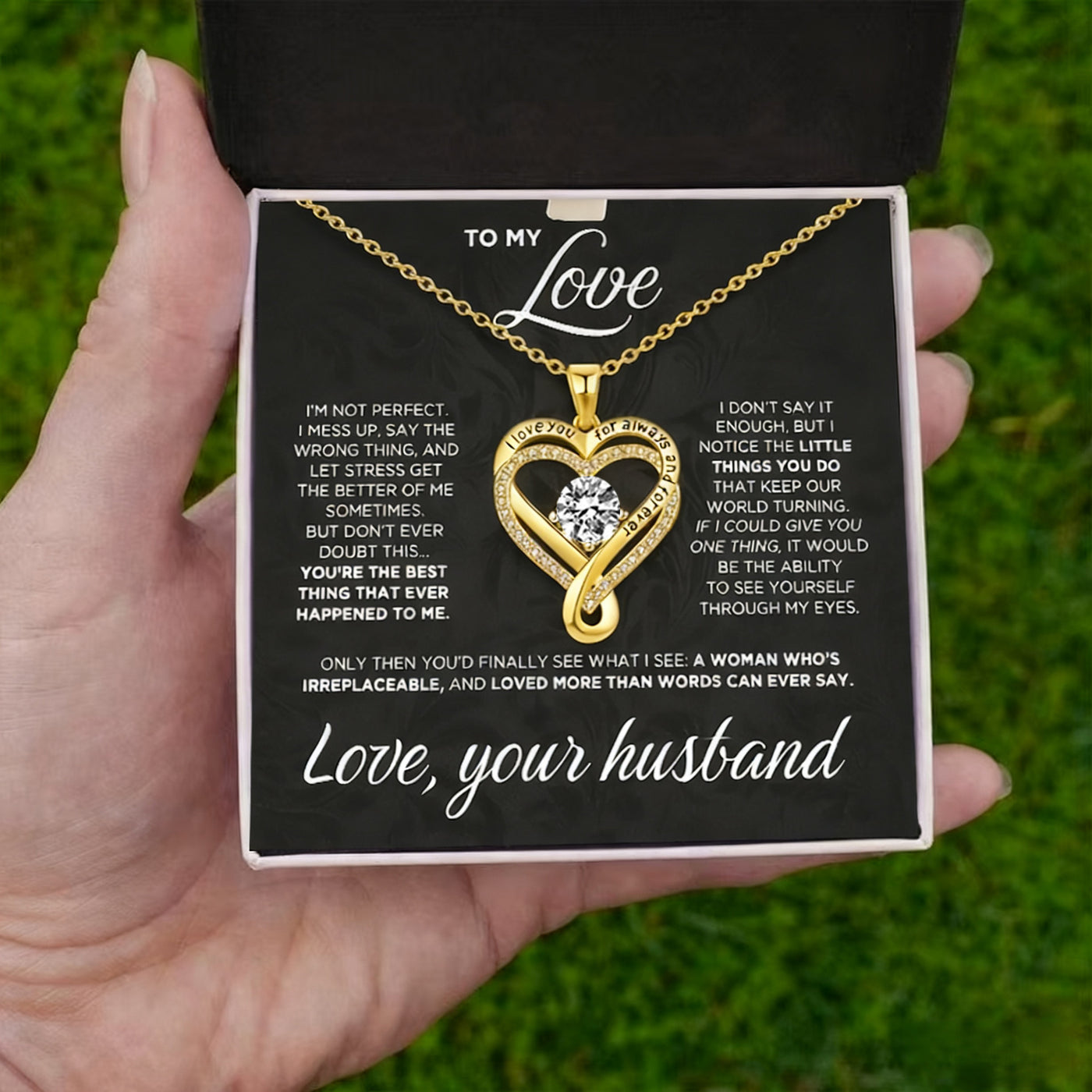 Eternal Heart Necklace for Women Heart PendantChoker Necklace Neck Chain