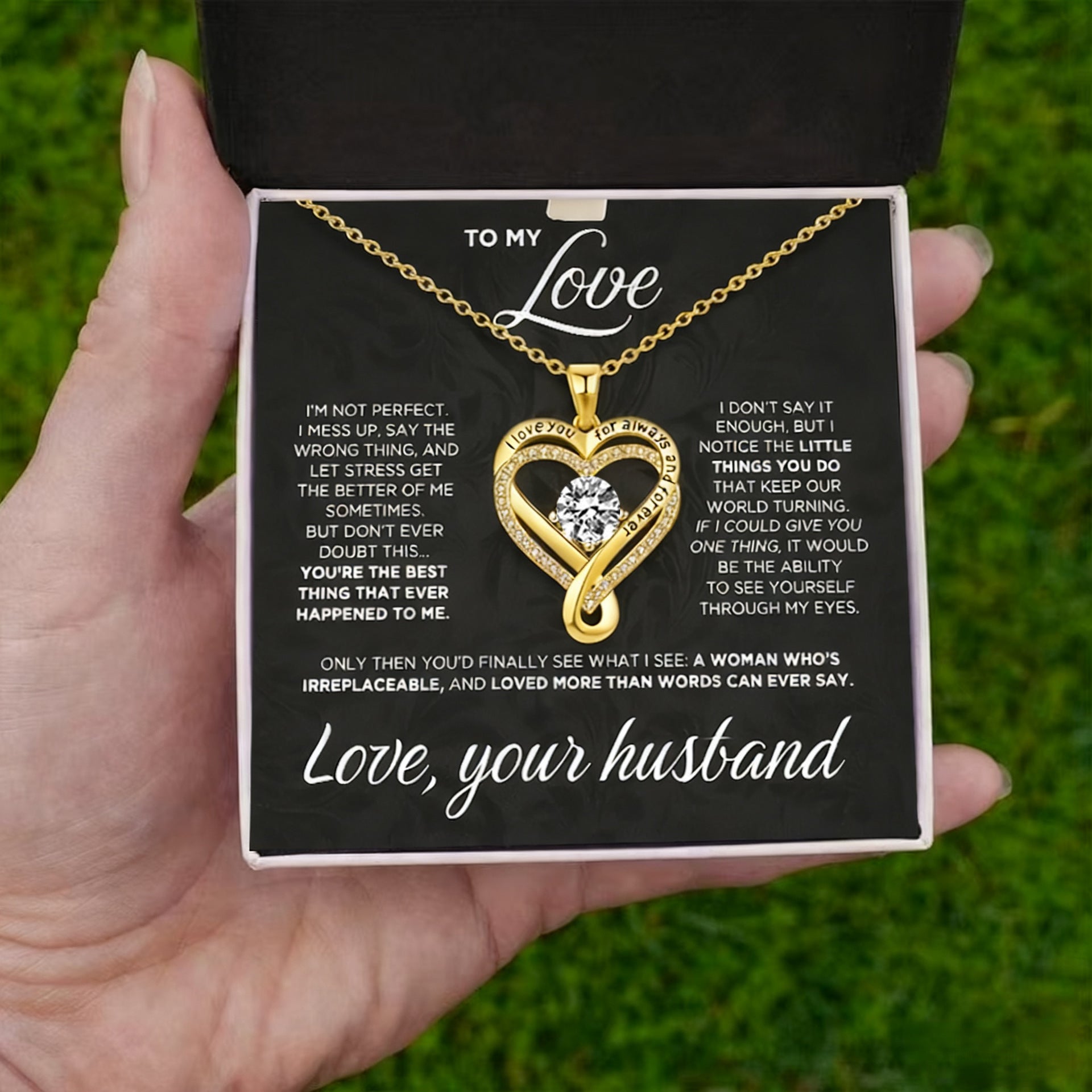 Eternal Heart Necklace for Women Heart PendantChoker Necklace Neck Chain