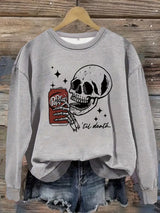 Printed pullover sweatshirt sweatshirt