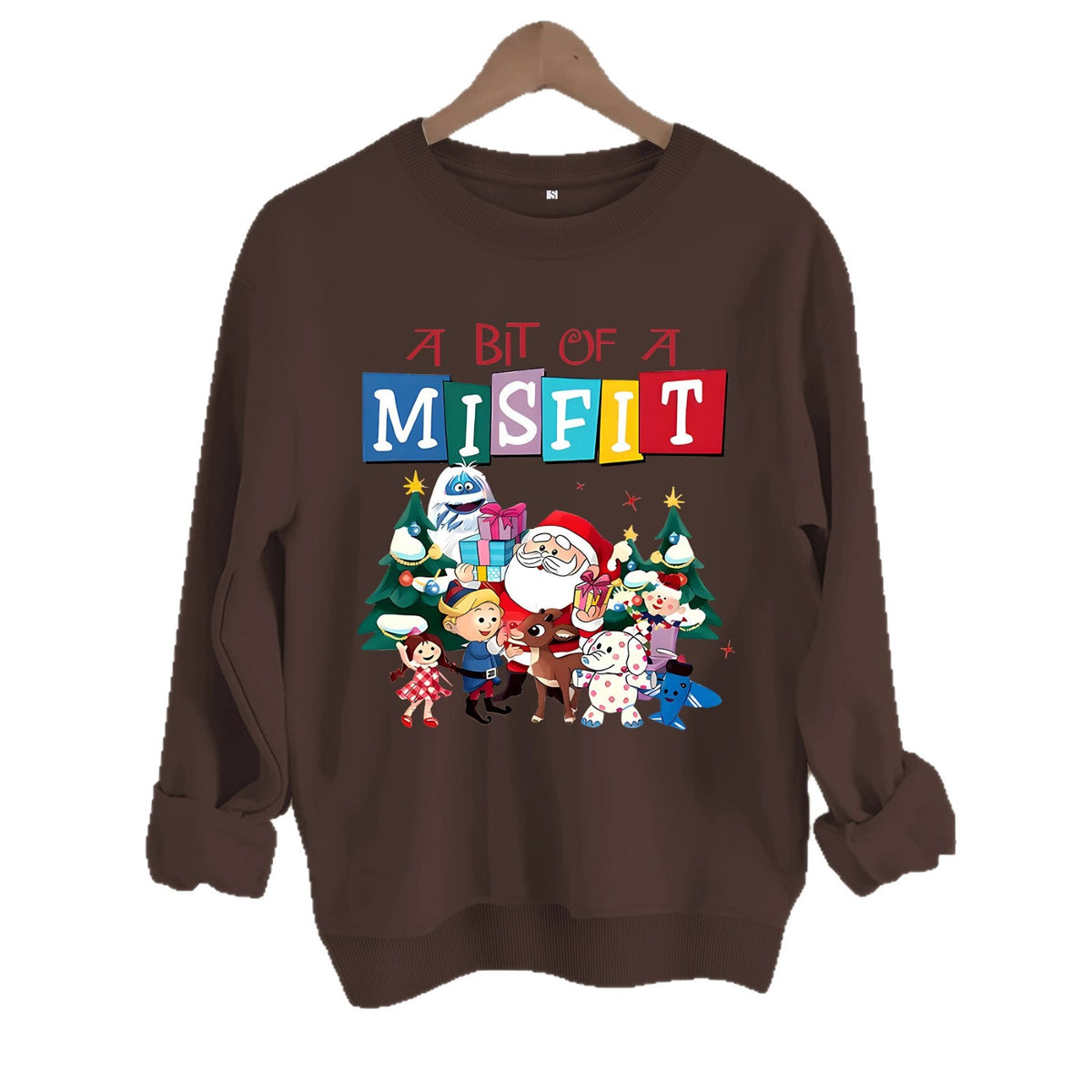Christmas printed pattern hoodie