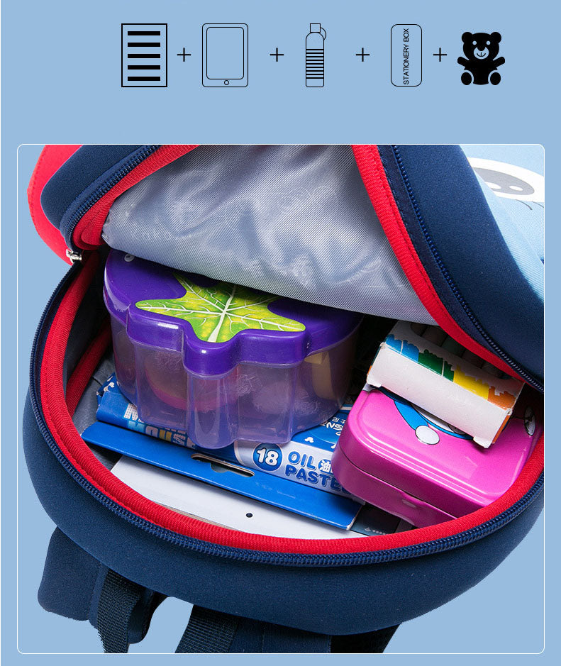 Boys and girls anti-lost bag cartoon backpack diving material children's backpack
