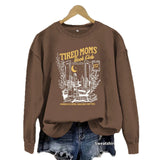 Printed round neck fleece hoodie