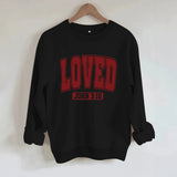Loose velvet sweatshirt