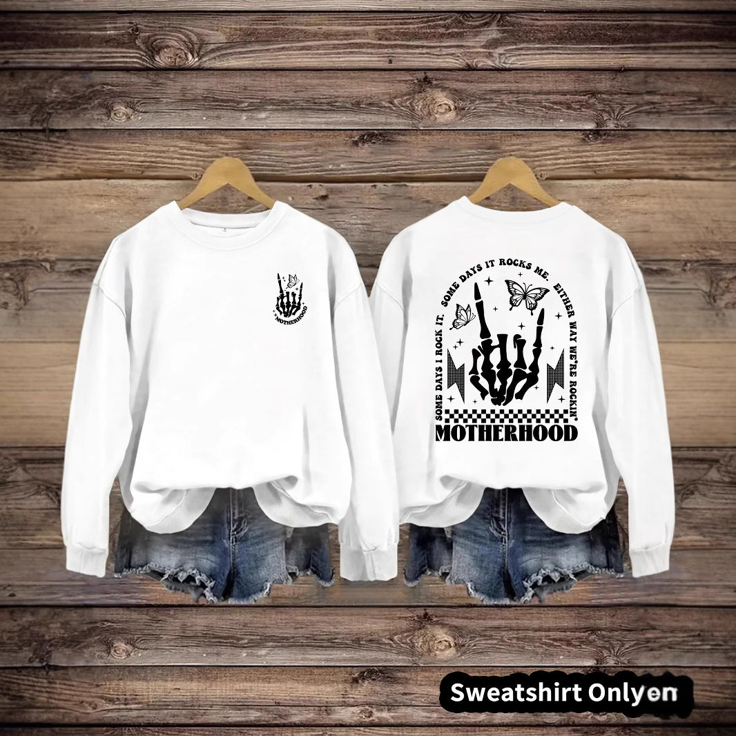 Printed pullover sweatshirt sweatshirt