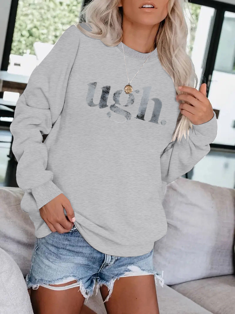 Round neck fleece hoodie