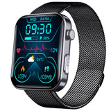 F300 smartwatch ECG electrocardiogram monitoring SOS fall alarm blood glucose and blood pressure watch HRV report
