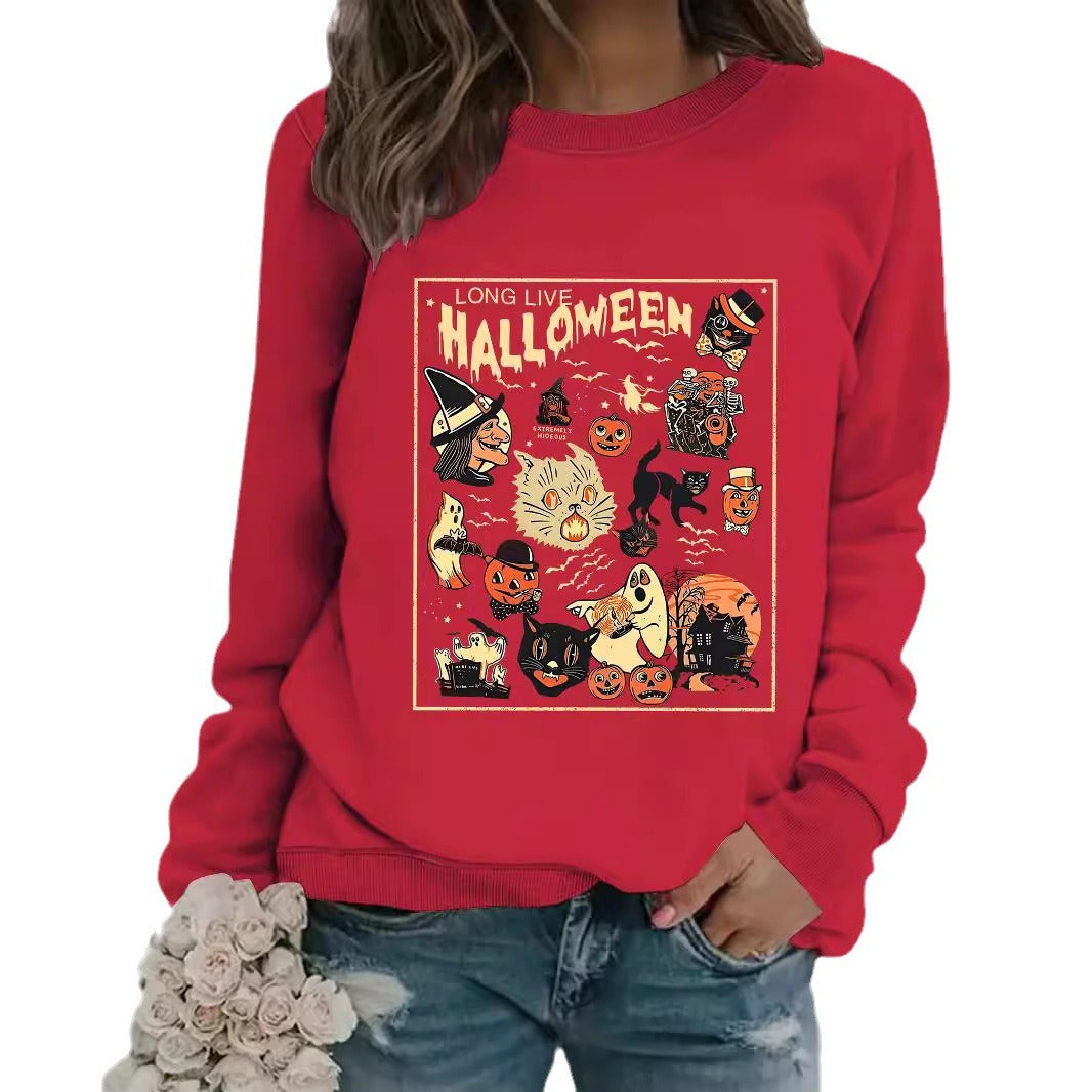 Printed pullover sweatshirt sweatshirt