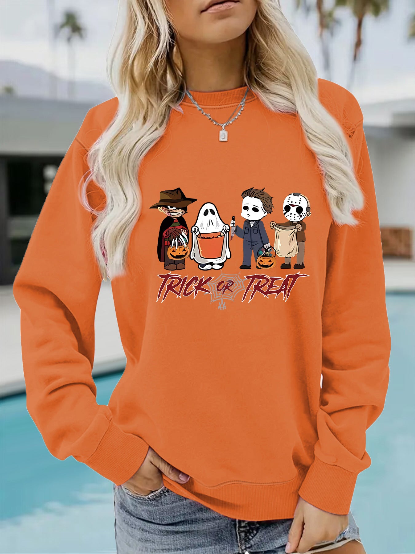 Printed pullover sweatshirt sweatshirt