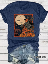 Halloween pumpkin horror element short sleeved shirt