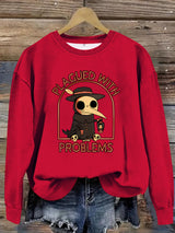 Printed pullover sweatshirt sweatshirt