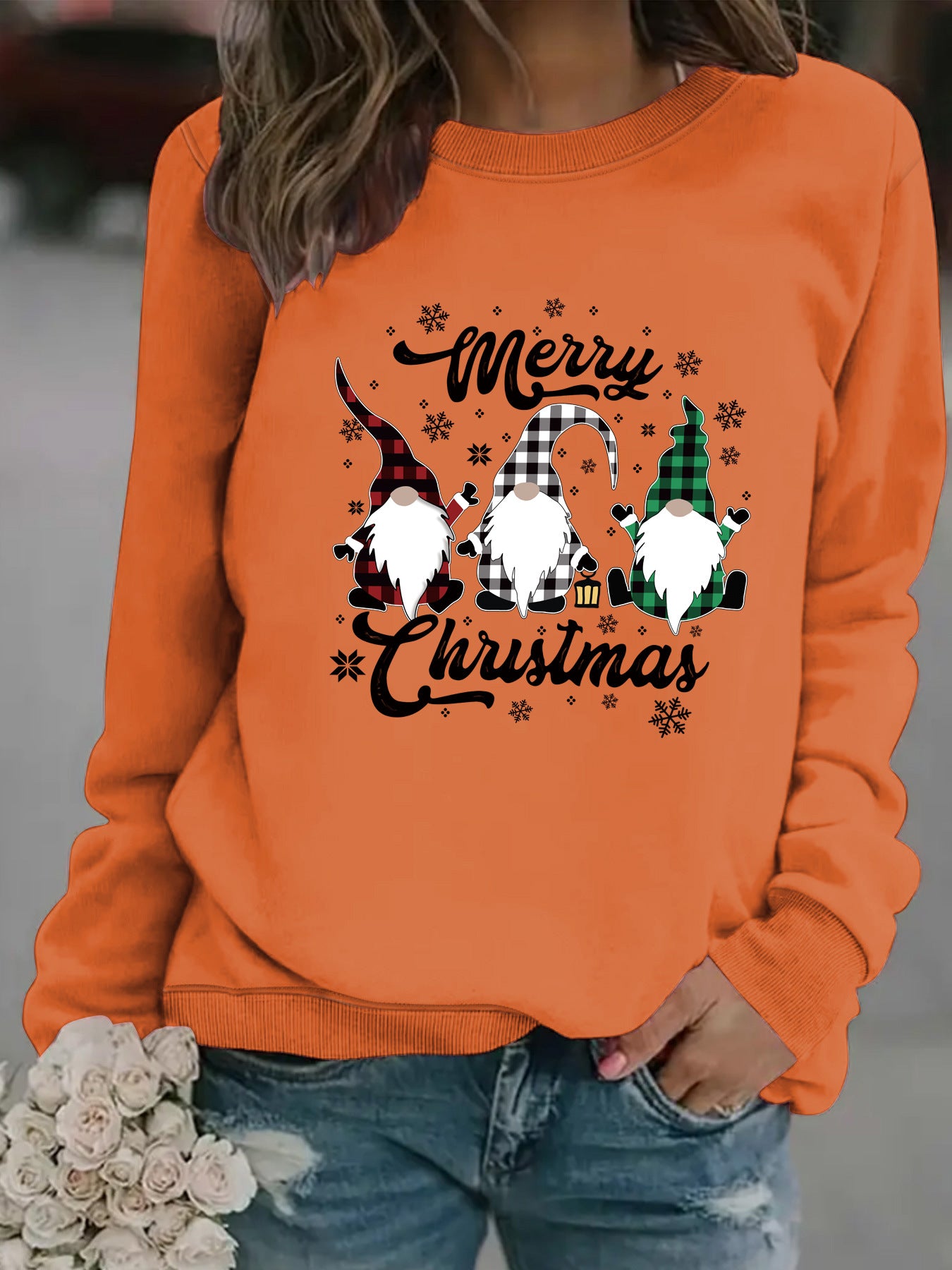 Printed pullover sweatshirt sweatshirt