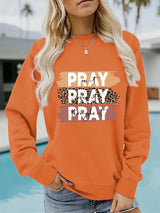 PRAY printed pullover sweatshirt sweatshirt
