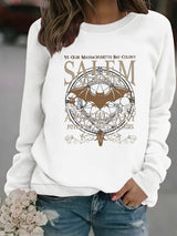 Printed pullover sweatshirt sweatshirt
