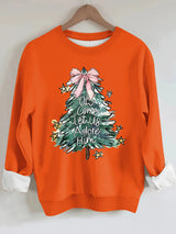 Christmas tree print hoodie