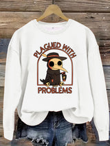 Printed pullover sweatshirt sweatshirt