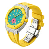 AP Collaboration Swatch Diamond-Encrusted Stainless Steel Royal Oak Royal Pop Modified Case Set