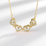 S925 Variety sterling silver sterling silver four leaf clover necklace a small love collarbone chain
