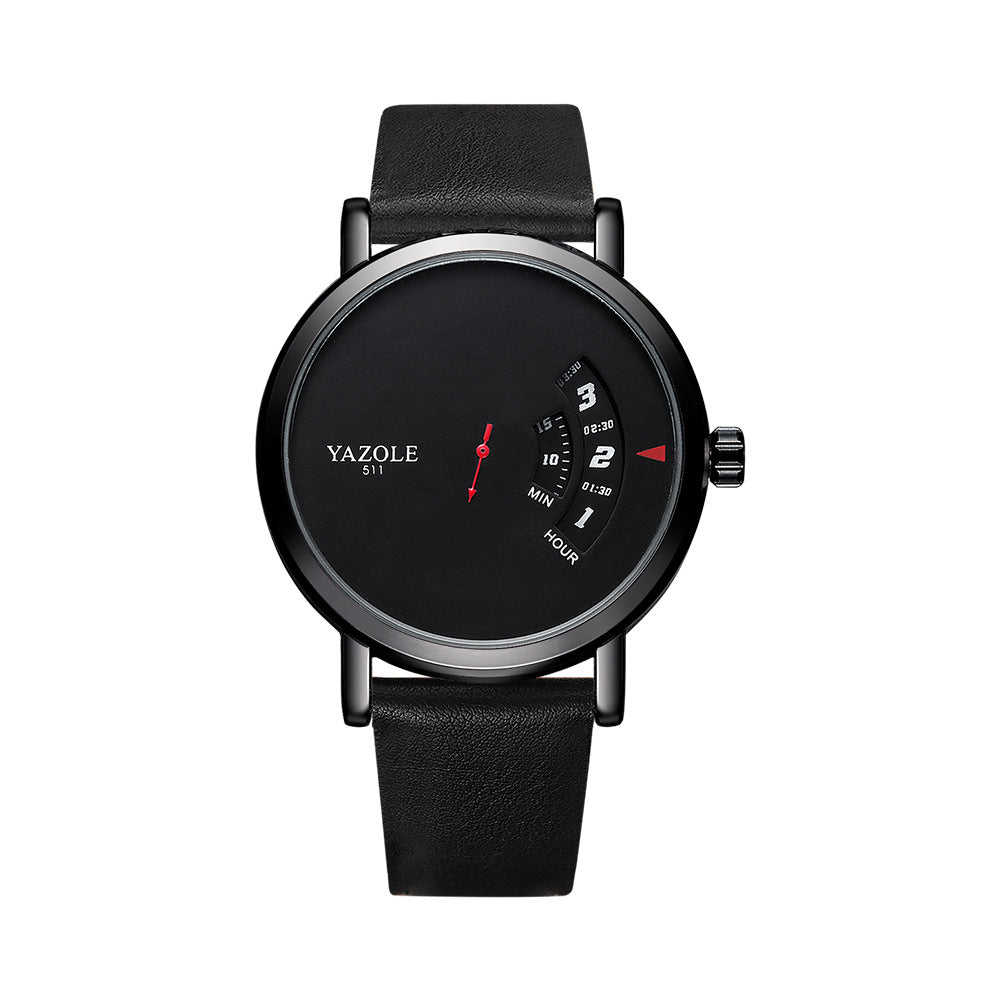 Fashion Rotary Non-Mechanical Quartz Watch Men's Wristwatch Yazole Men's Watch