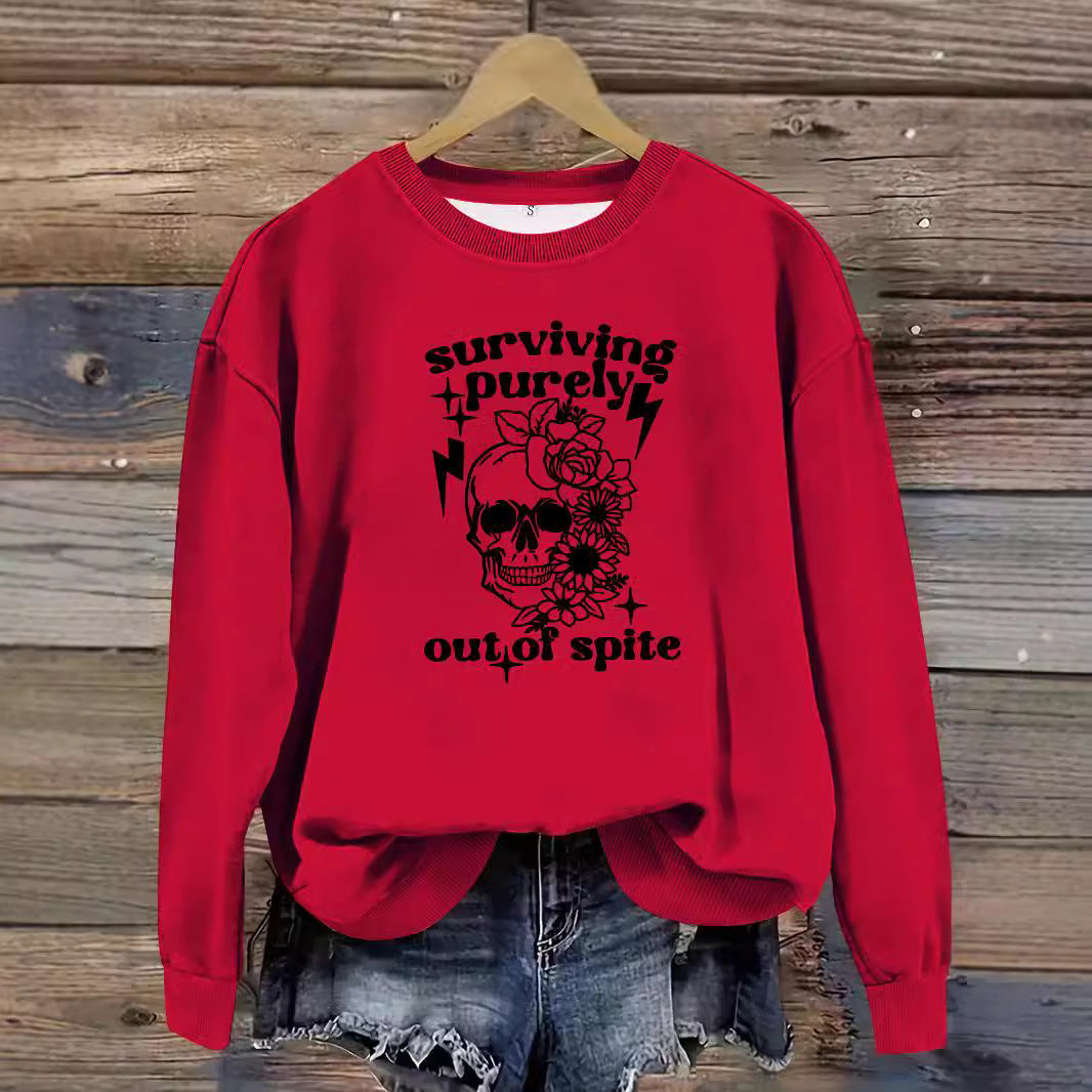 Printed pullover sweatshirt sweatshirt