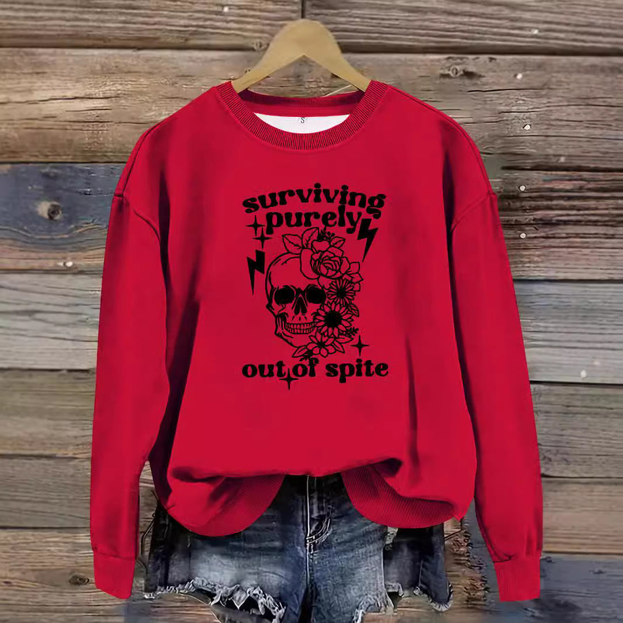 Printed pullover sweatshirt sweatshirt