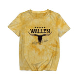 European and American Womens Fun Pattern New Round Neck Short Sleeved Shirt