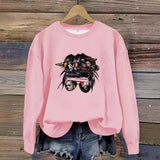 Printed pullover sweatshirt sweatshirt