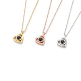 S925 Sterling Silver Love Necklace Female Fashion Pendant Nano Projection Photo Lettering