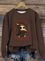 Printed pullover sweatshirt sweatshirt