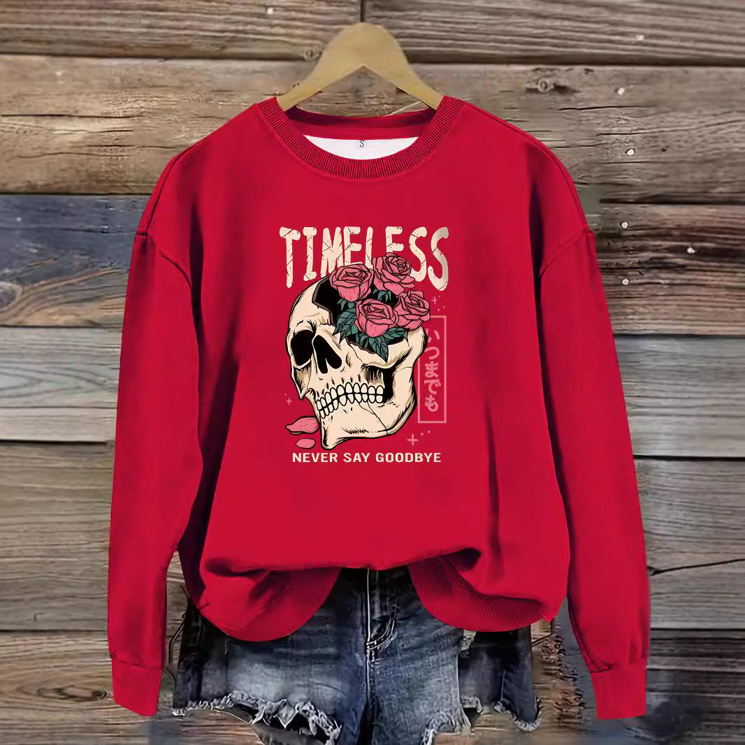 Printed pullover sweatshirt sweatshirt
