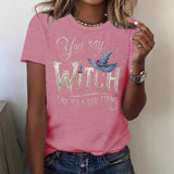 Printed short sleeved witch Halloween