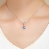 European And American Popular S925 Sterling Silver Pendant Compass Necklace Pendant Accessories SCC847