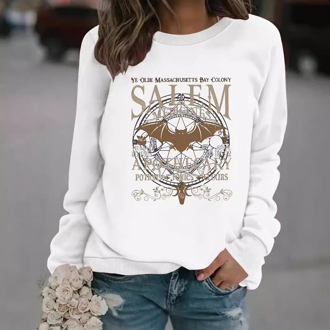 Printed pullover sweatshirt sweatshirt