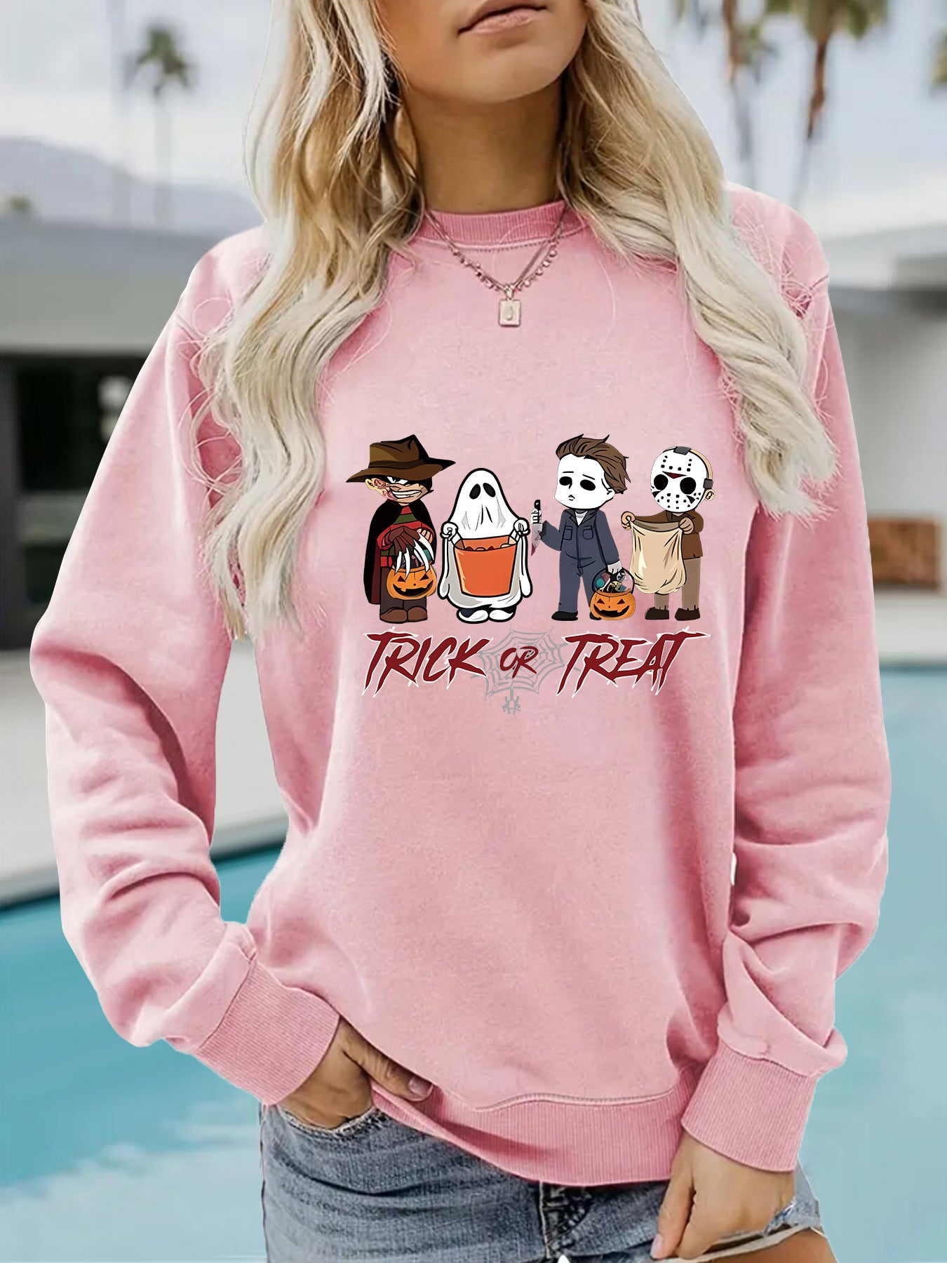 Printed pullover sweatshirt sweatshirt