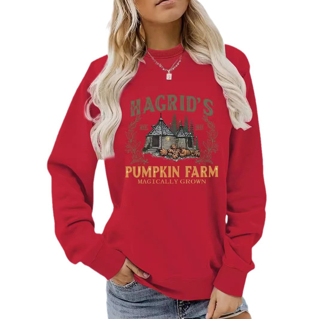 Printed pullover sweatshirt sweatshirt