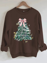 Christmas tree print hoodie