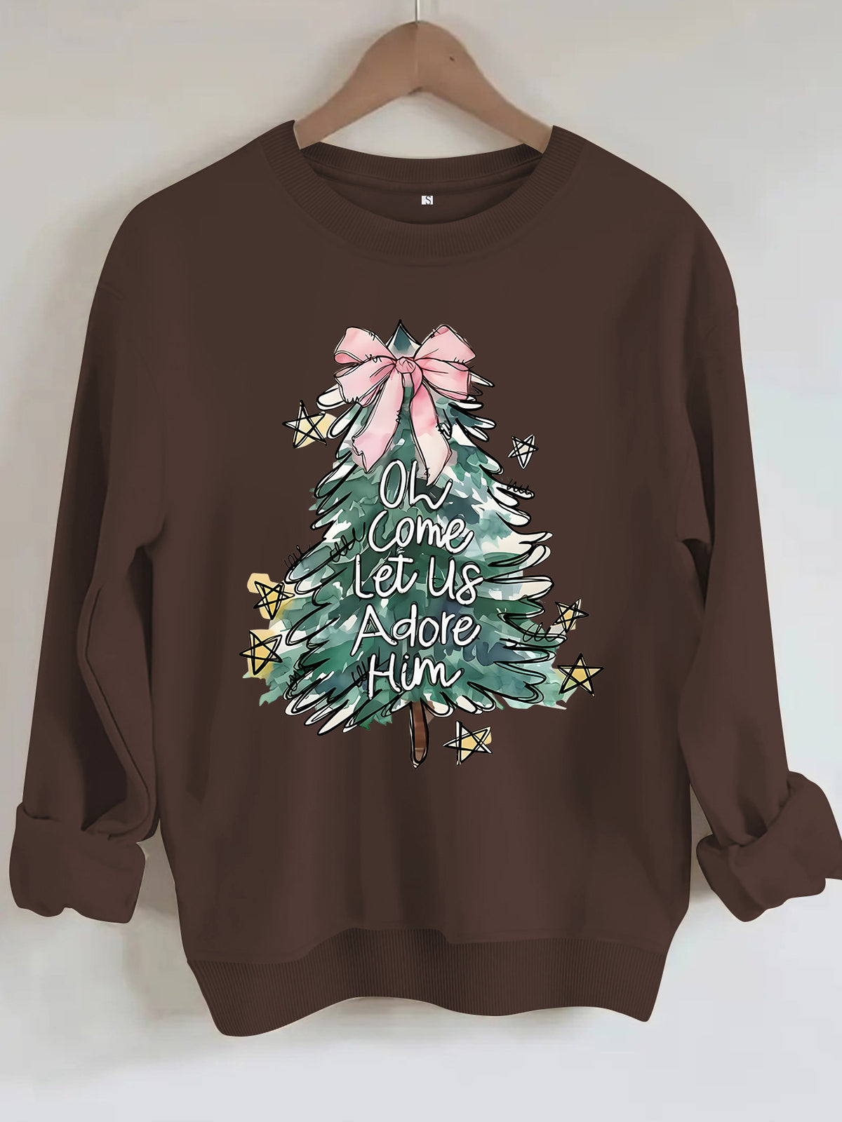 Christmas tree print hoodie