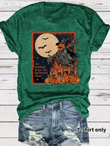 Halloween pumpkin horror element short sleeved shirt