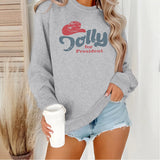 Round neck fleece hoodie