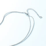 New Falling Snow Painting Geometric Snowflake Necklace S925 Sterling Silver Photo Frame Necklace Style Christmas Gift