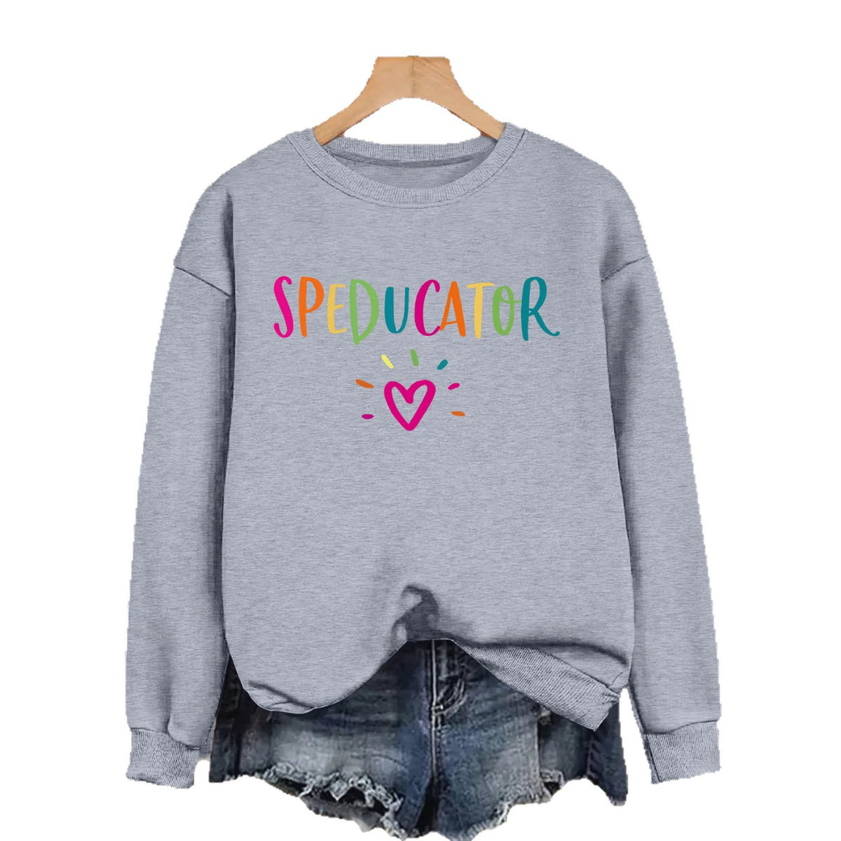 Loose velvet sweatshirt