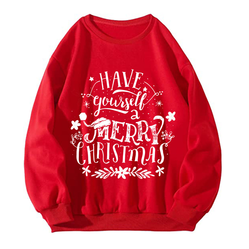 Christmas hoodie women's Christmas pullover top